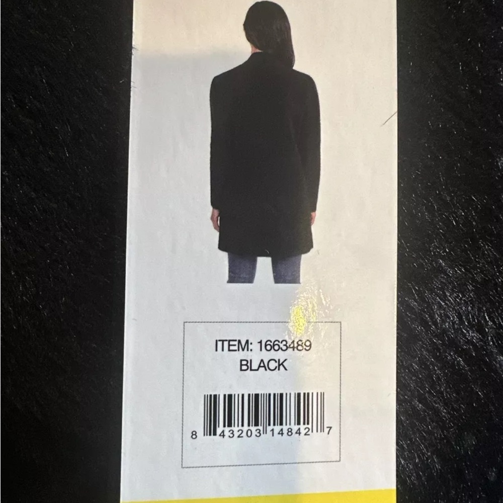 Love token ladies fuzzy black open cardigan 2 from pockets size S NWT - Picture 9 of 9